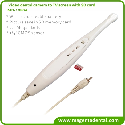 MD-1080A Video dental camera with SD card and rechargeable b